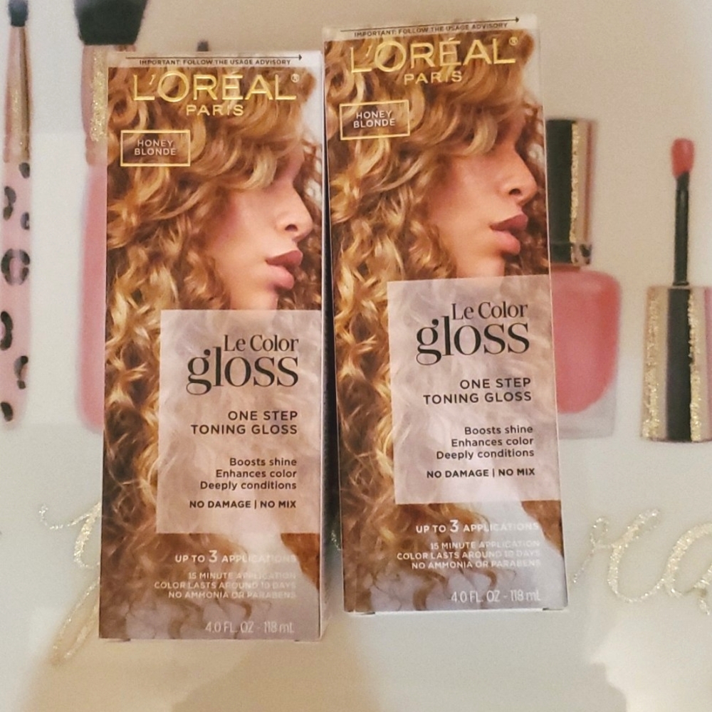 L'Oreal Le Color Gloss Honey Blonde Hair Toning Gloss - 2 Pack For $15.